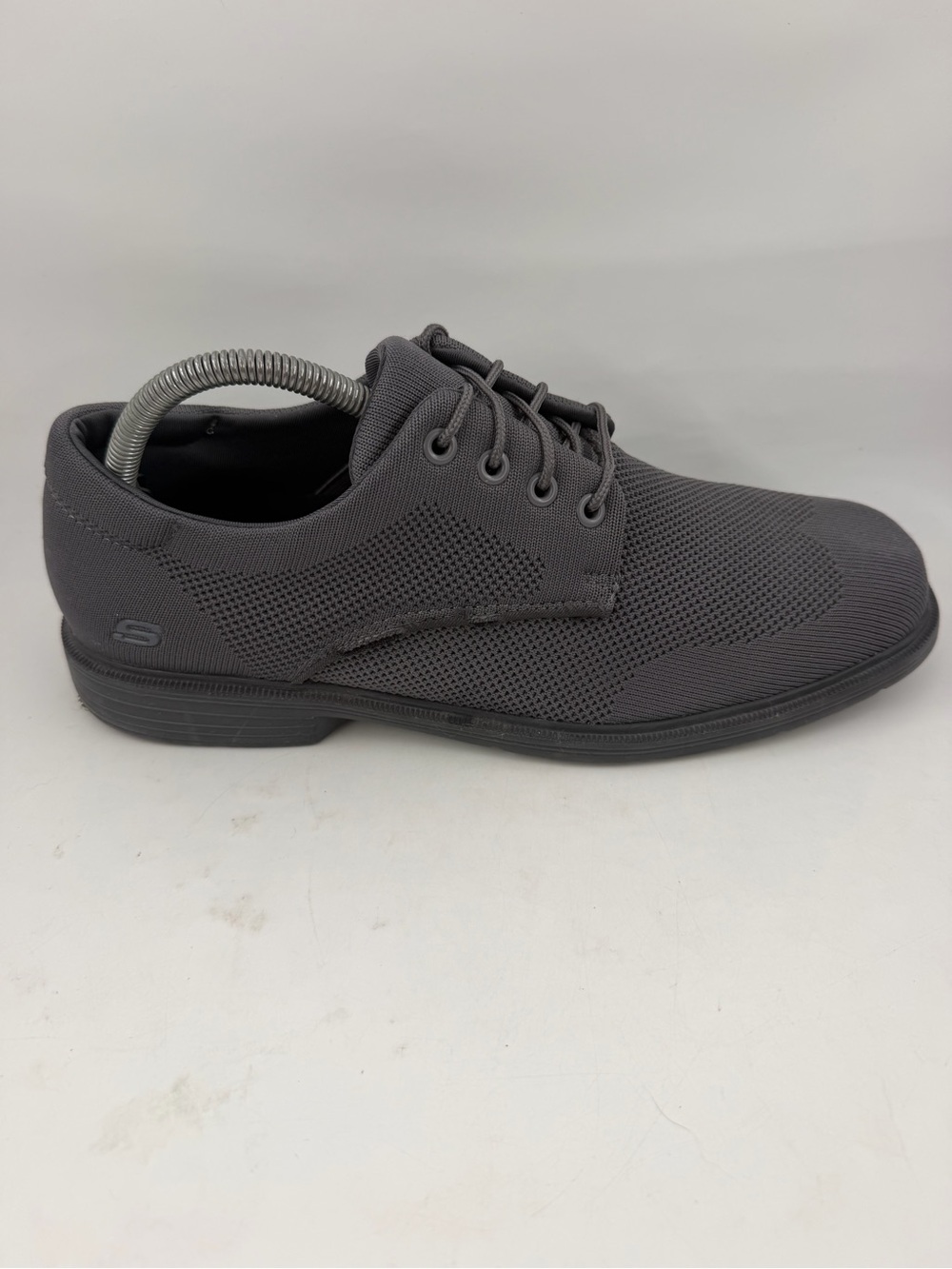 Skechers Men’s Caswell Aleno Dark Grey -SZ 8.5- Lace-Up Comfort Oxford Shoes